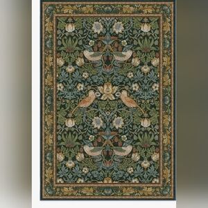 Ruggable Strawberry Thief Indigo Rug 3x5 Tufted all-in-one new